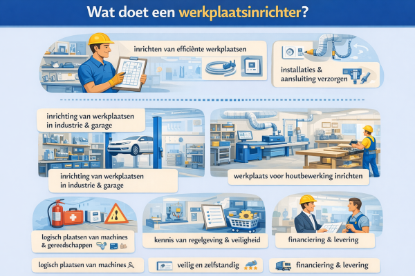 Alles over het beroep werkplaatsinrichter Wat doet een werkplaatsinrichter